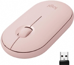 Mouse Logitech M350 Pebble Wireless Rose - 26486x
