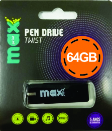 PEN DRIVE 64GB MAXPRINT PRETO - 25070